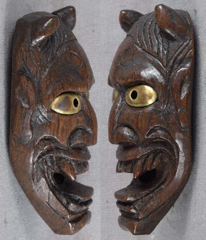 Early 19c mask netsuke HANNYA - 2
