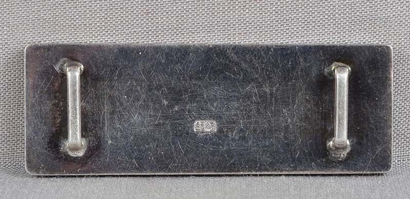 1910s silver & lacquer OBIDOME netsuke PINE NEEDLES - 2