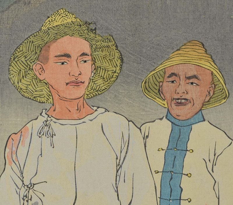 1895 Japanese print Sino-Japanese War HERO Yokota Yasuji by KIYOCHIKA - 2