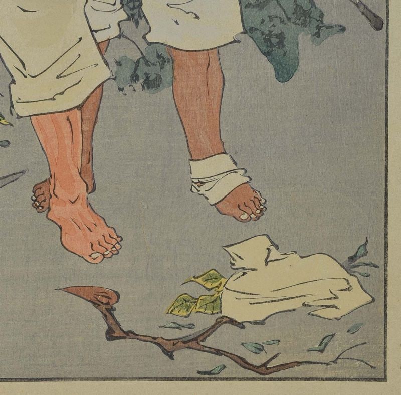 1895 Japanese print Sino-Japanese War HERO Yokota Yasuji by KIYOCHIKA - 4