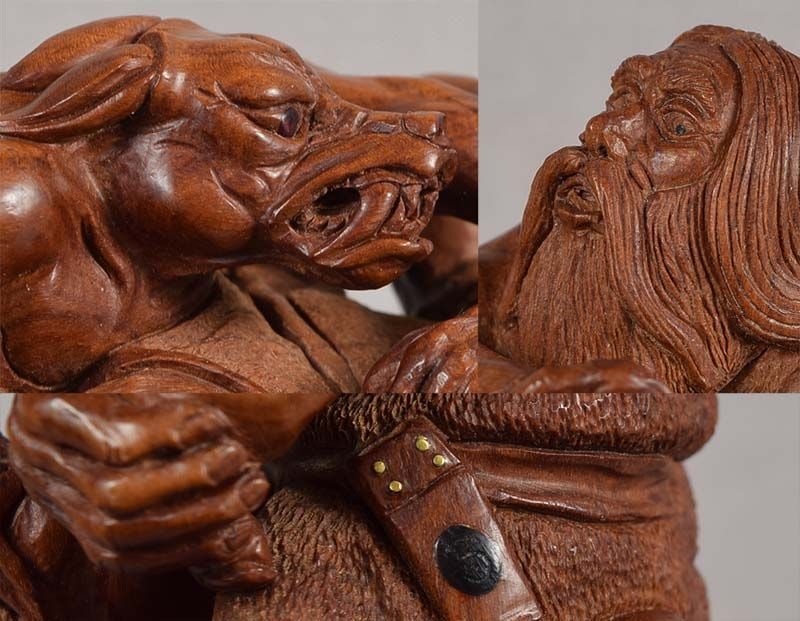 Netsuke / okimono BEOWULF & GRENDEL by GREGG STRADIOTTO - 6