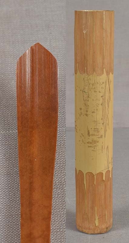 19c Japanese tea ceremony INSCRIBED CHASHAKU with inscribed case - 4