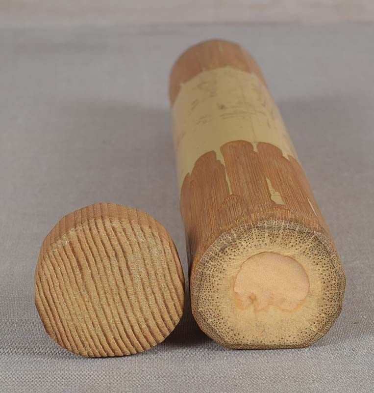 19c Japanese tea ceremony INSCRIBED CHASHAKU with inscribed case - 6