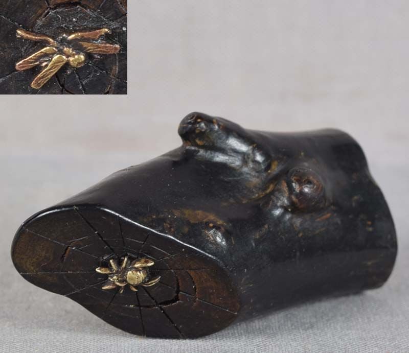 19c coral netsuke SPIDER & DRAGONFLY (1 of 5)