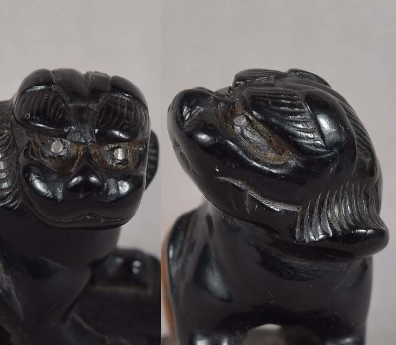 19c netsuke SHISHI on base by TOKO - 5