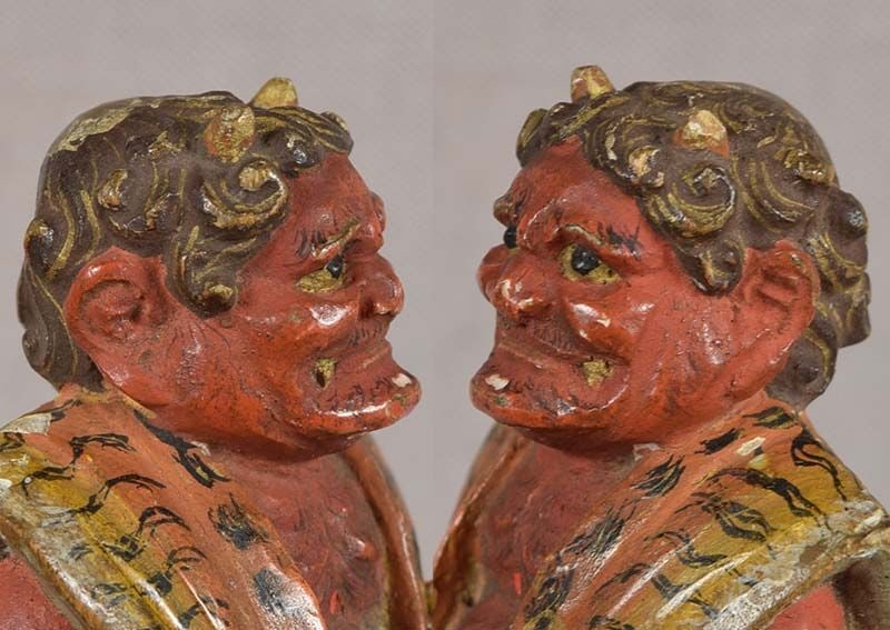 19c saishiki netsuke ONI SAMURAI - 2