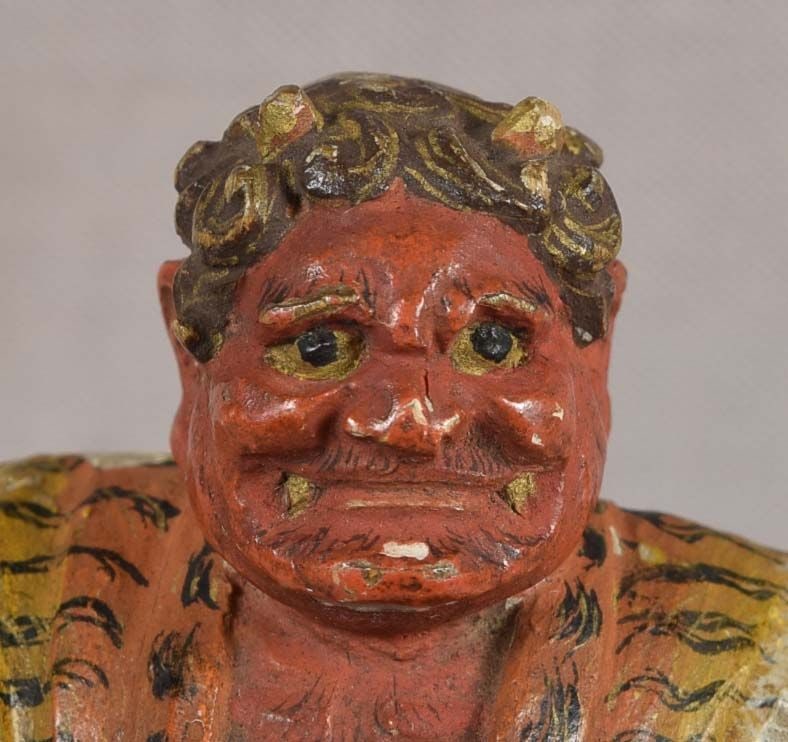 19c saishiki netsuke ONI SAMURAI - 5