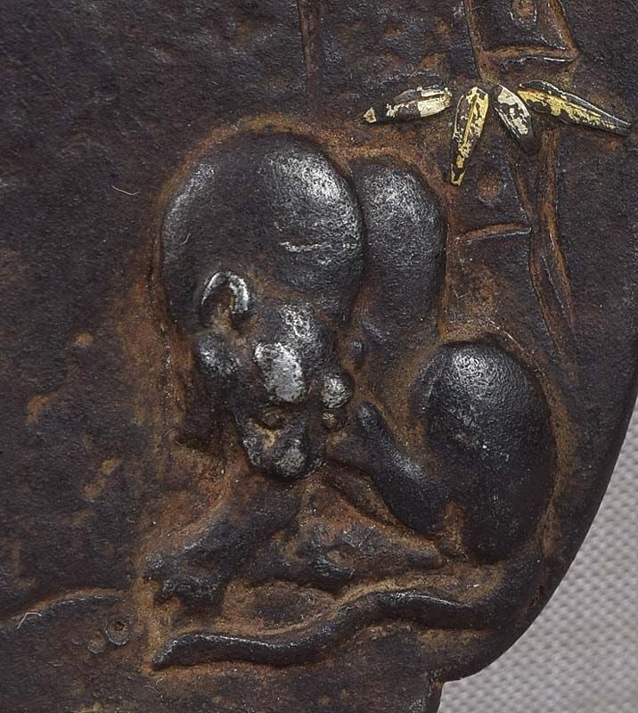 18c Japanese sword TSUBA TIGER & bamboo - 2