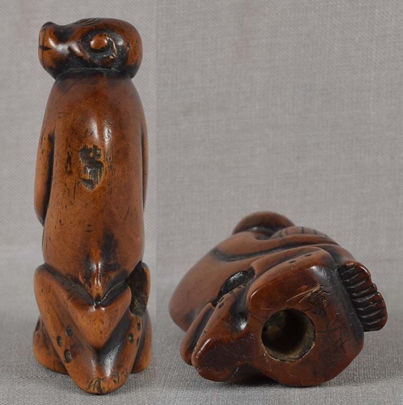 18c netsuke MONKEY with CHESTNUT - 6