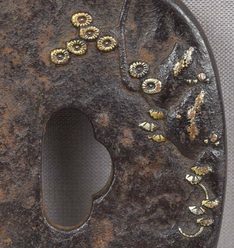 18c Japanese sword TSUBA SCHOLAR fishing - 3