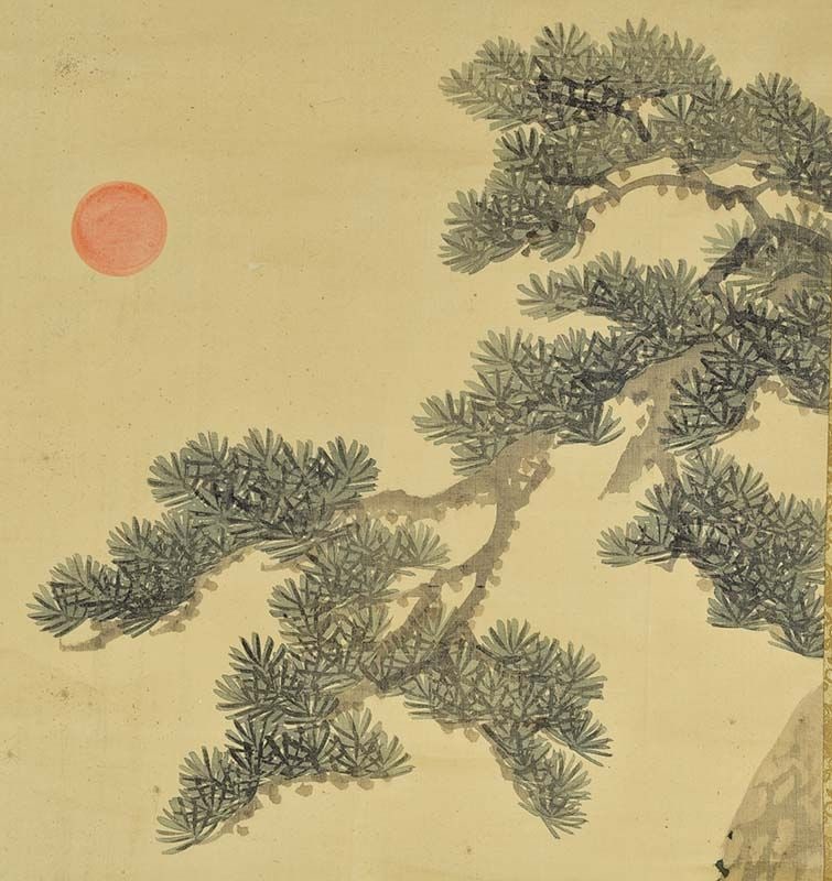 19c Japanese scroll painting JO & UBA after Nakajima Raisho - 4