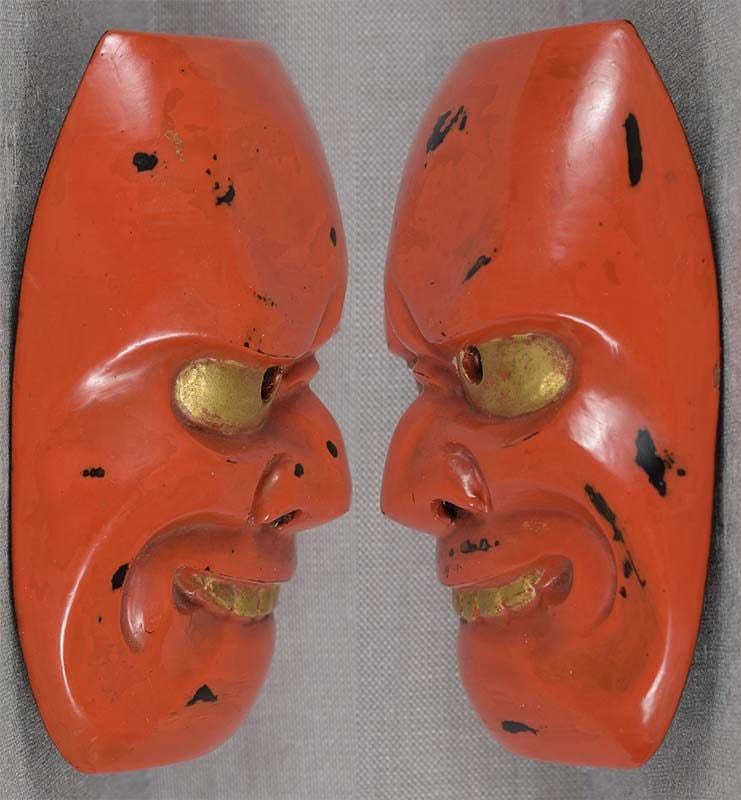 19c netsuke BUAKU MASK by SUKETOSHI 62mm - 2