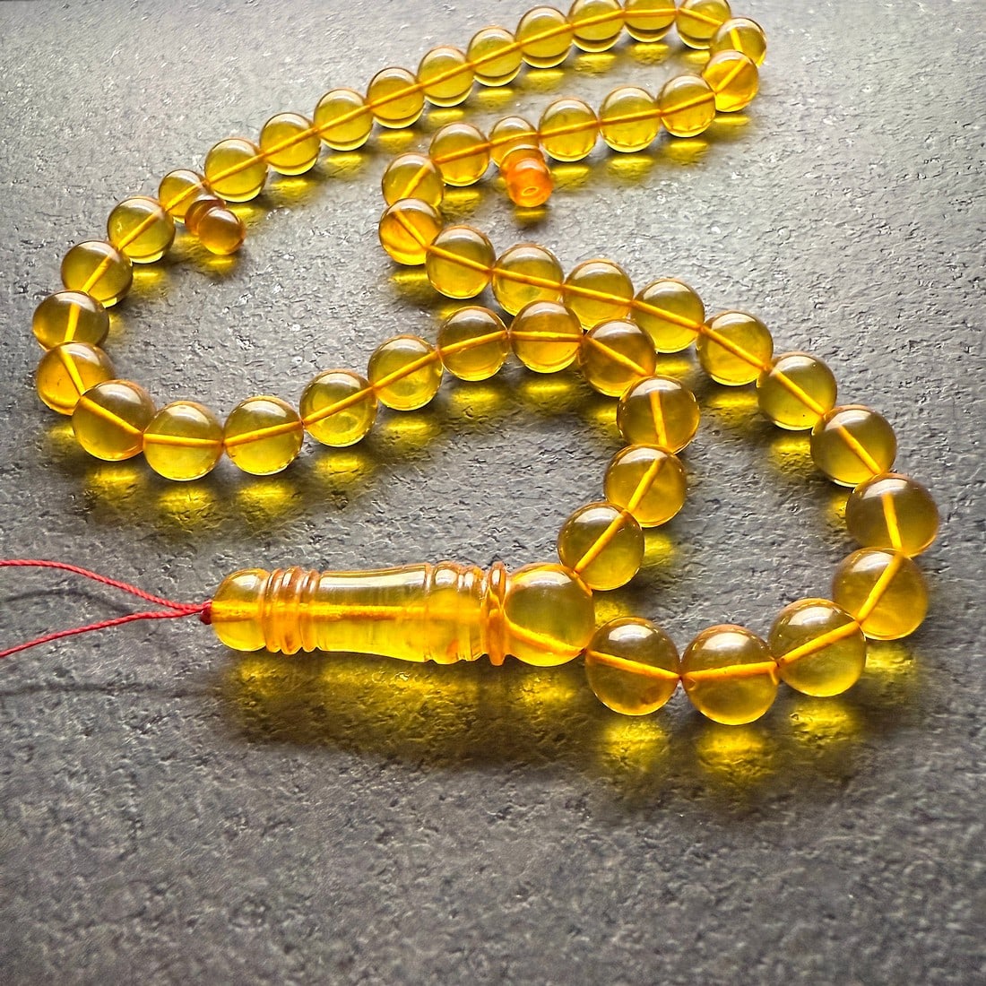 Splendid Amber Tesbih made from Round Amber beads - 3
