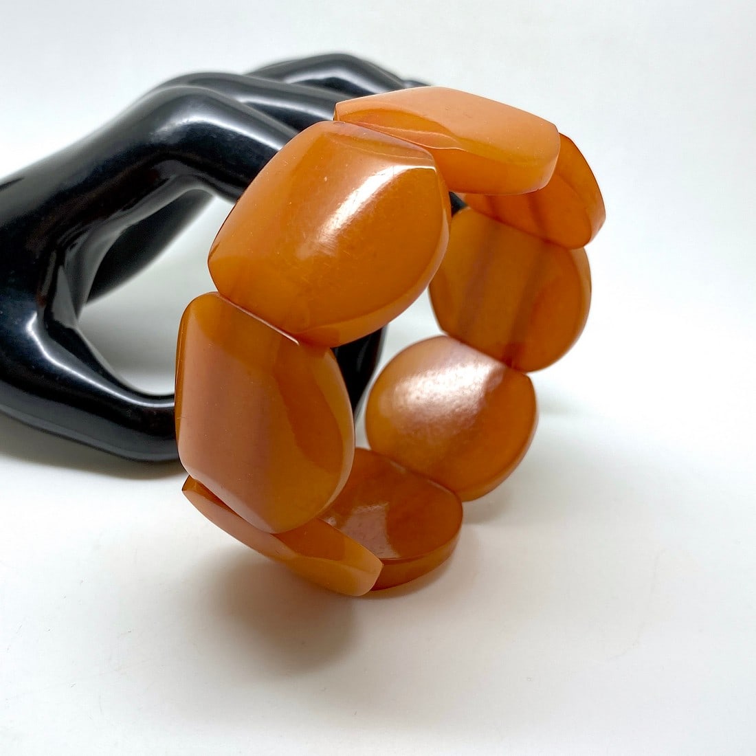 Unique and Splendid cut Amber bangle bracalet - 2