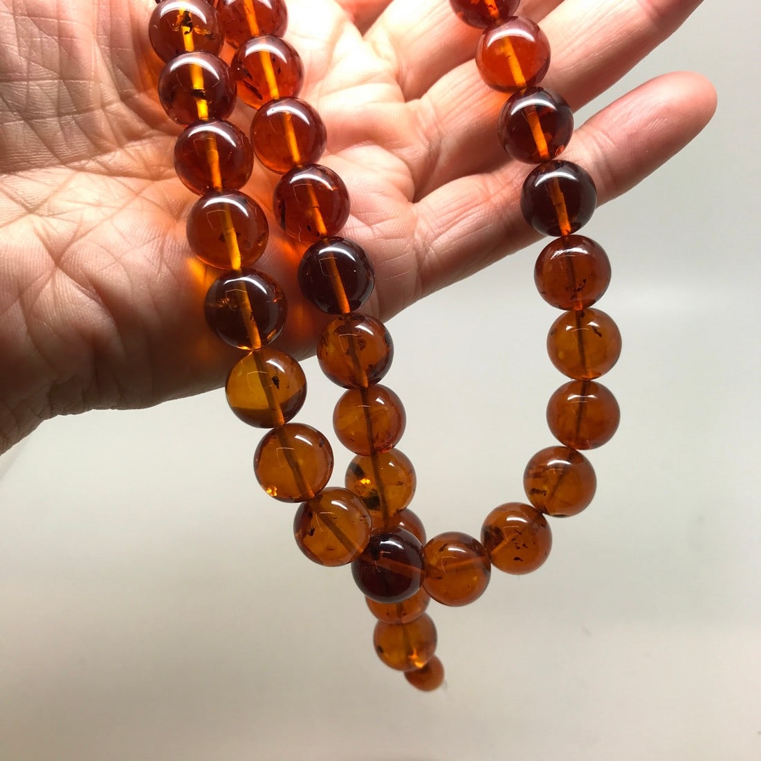 Unique and Staggering Amber Necklace made from Round Amber beads - 7