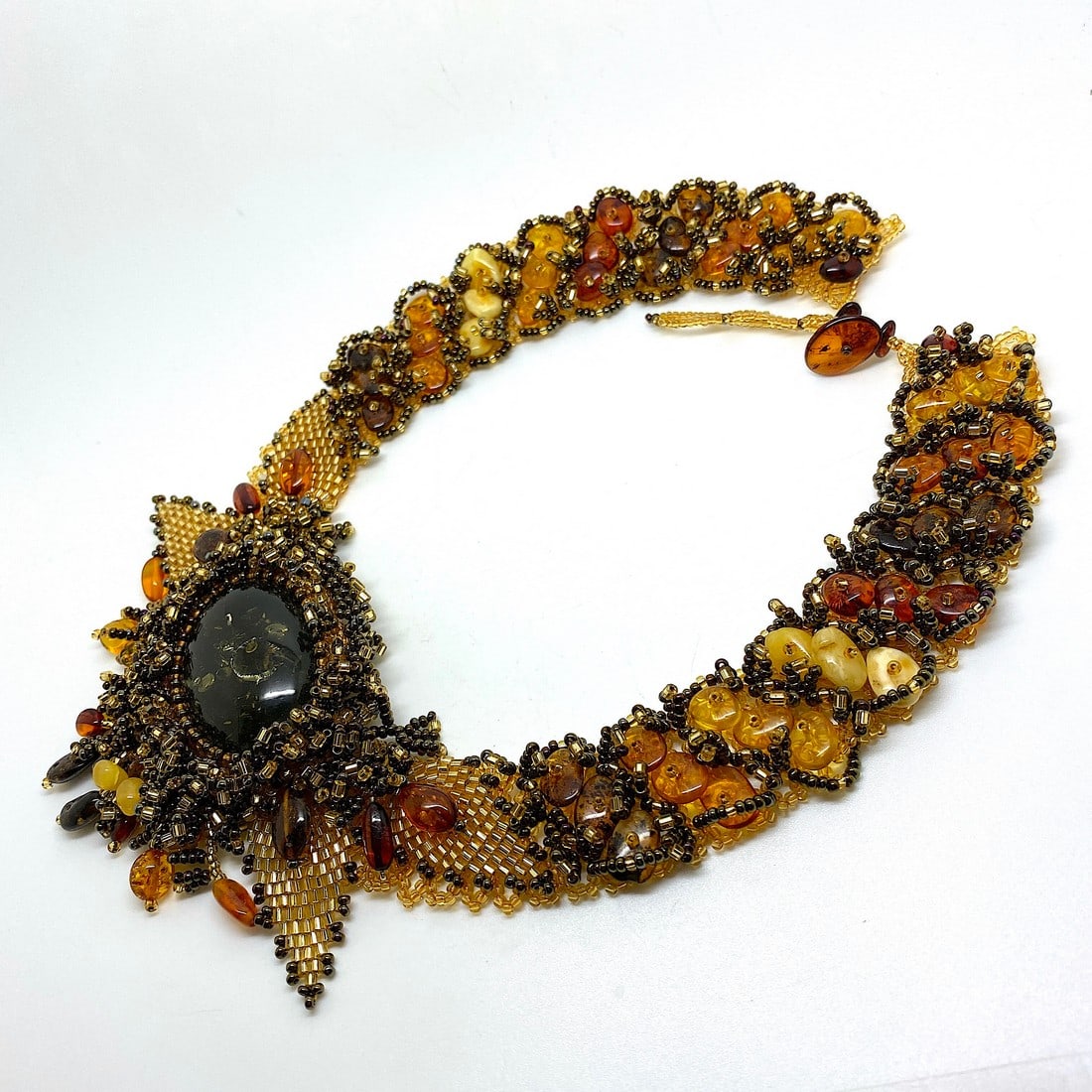 Exquisite Amber Cleopatra necklace - 5