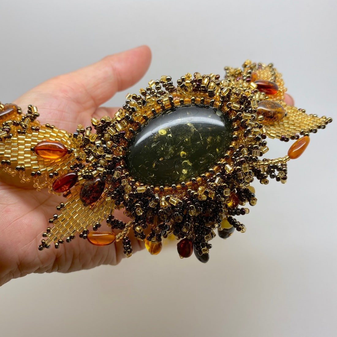 Exquisite Amber Cleopatra necklace - 7