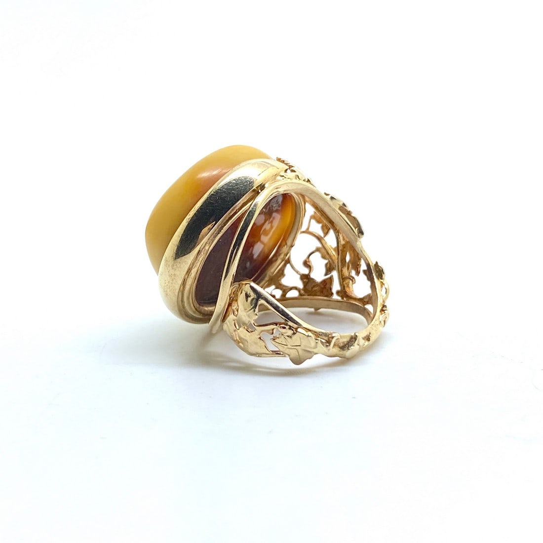 Unique and Adjustable Amber Ring - 8