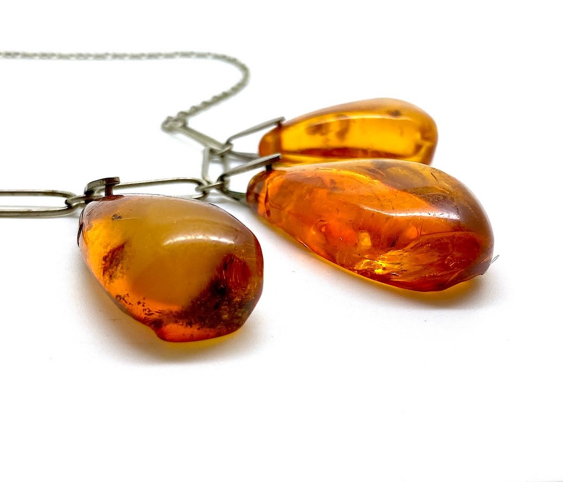 Stunning Unique Antique Amber Necklace - 2