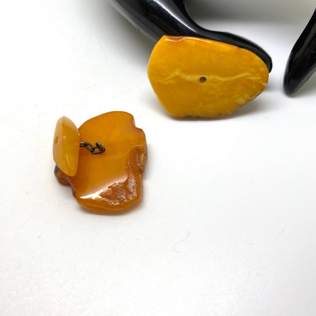 Phenomenal Unique Vintage Amber Cufflinks - 3