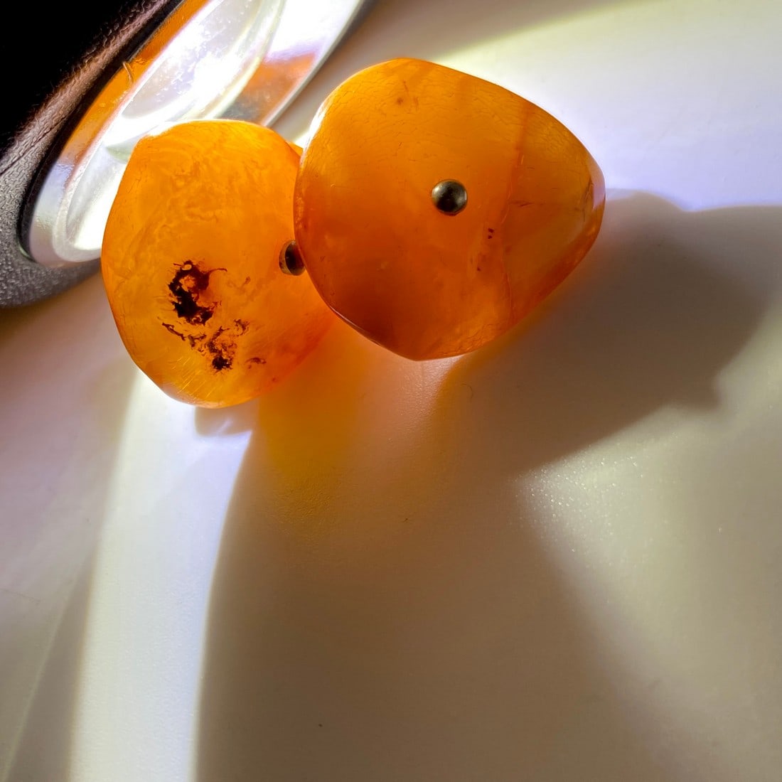 Splendid Vintage Amber Cufflinks - 8