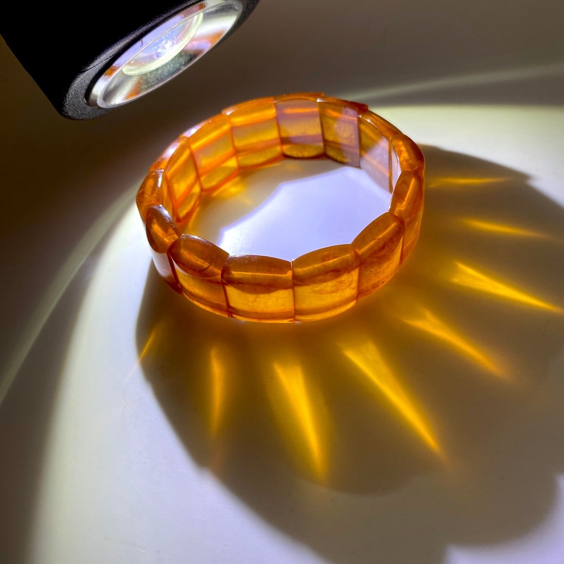 Grand Unique Vintage cut Amber bangle bracalet - 6