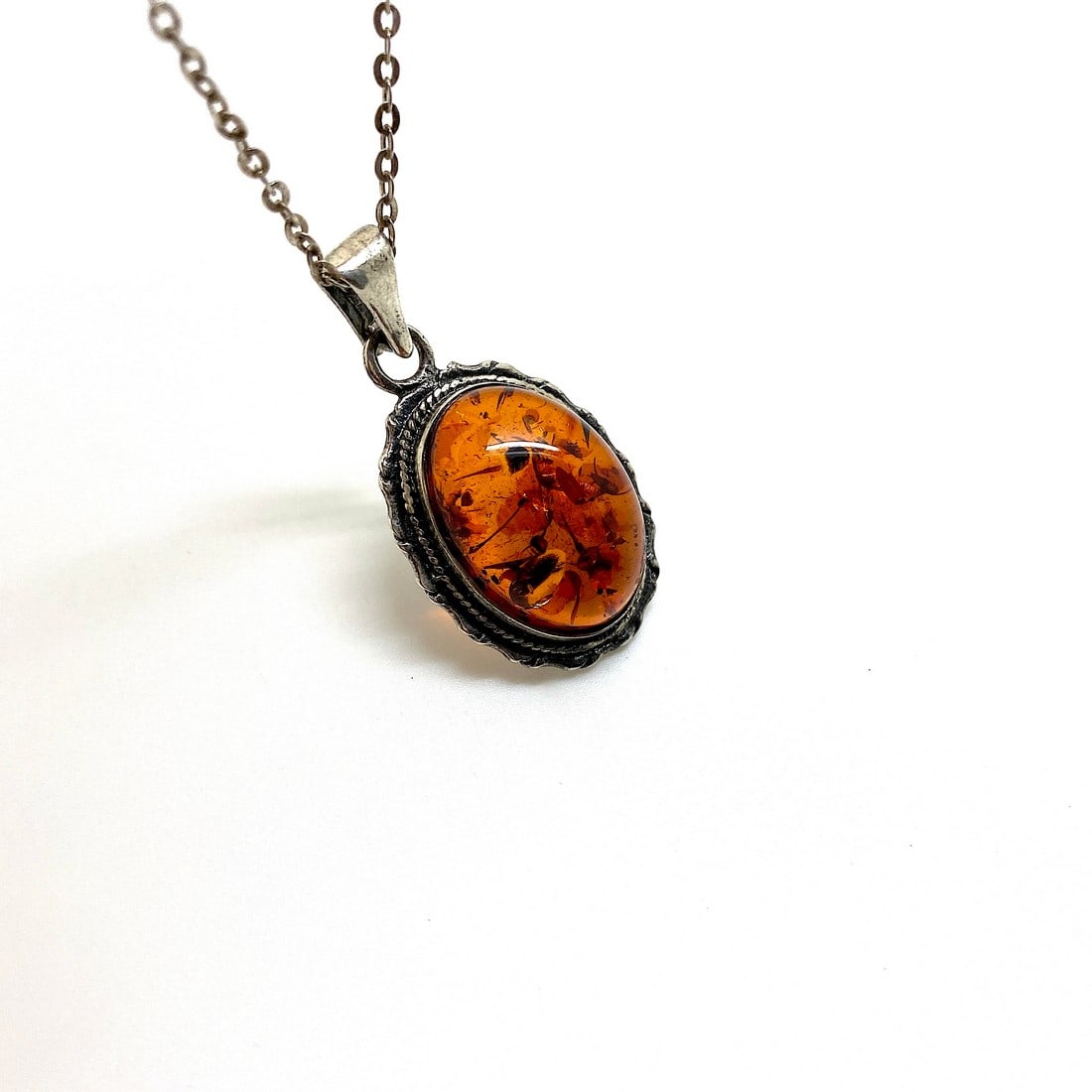 Antique Amber Pendant - 8