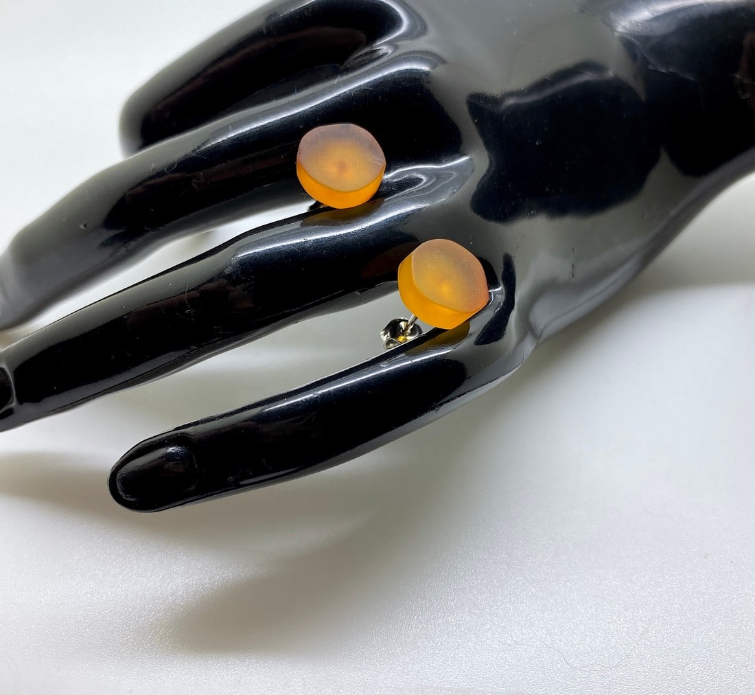 Fascinating Vintage Amber Earrings - 4