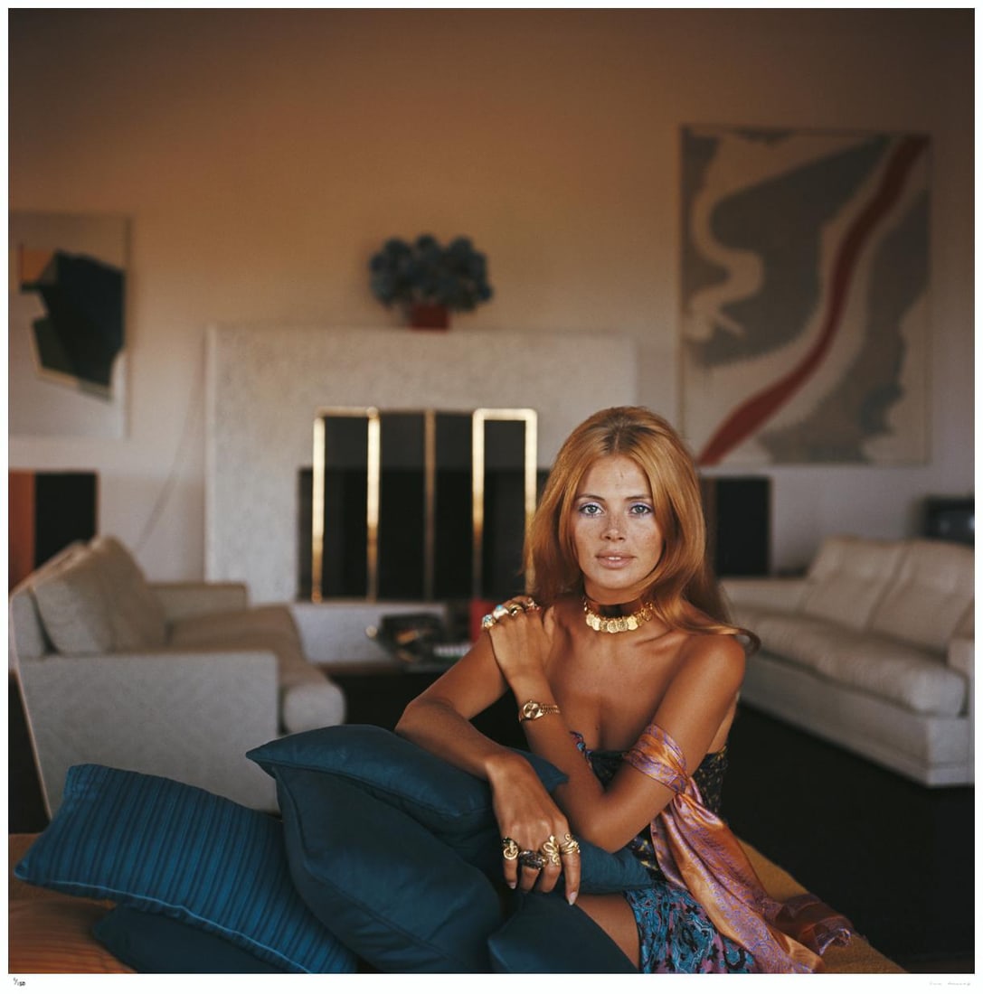 Britt Ekland 1969 - Slim Aarons Estate Stamped: 1969 (printed later): Title: Britt Ekland 1969 - Slim Aarons Estate Stamped: 1969 (printed later) Description: Britt Ekland 1969 - Slim Aarons Estate Stamped 1969, Swedish actress Britt Ekland in Porto Ercole, Italy. 16 x