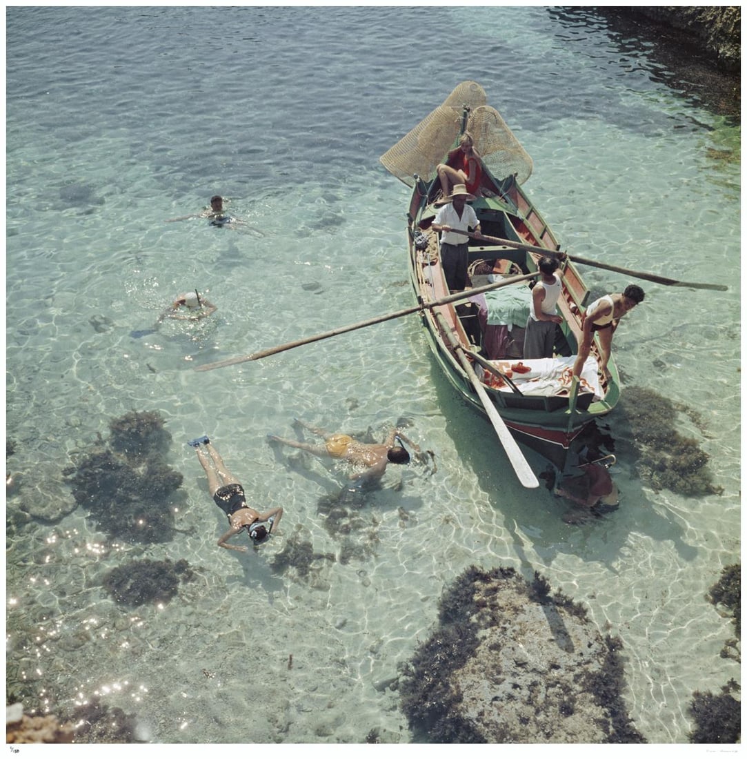 Snorkelling In The Shallows 1959 - Slim Aarons Estate Stamped: 1959 (printed later) - 7