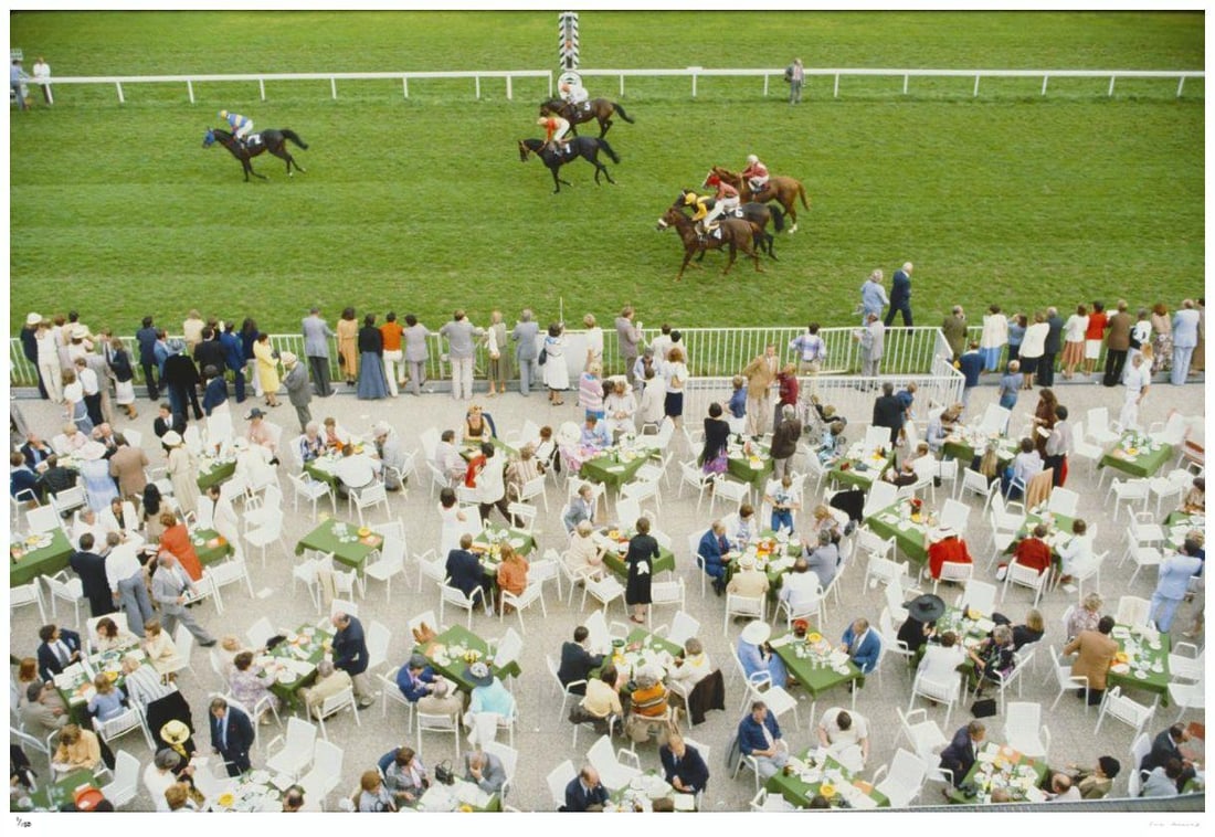 Racing At Baden Baden 1978 - Slim Aarons Estate Stamped: 1978 (printed later) - 18