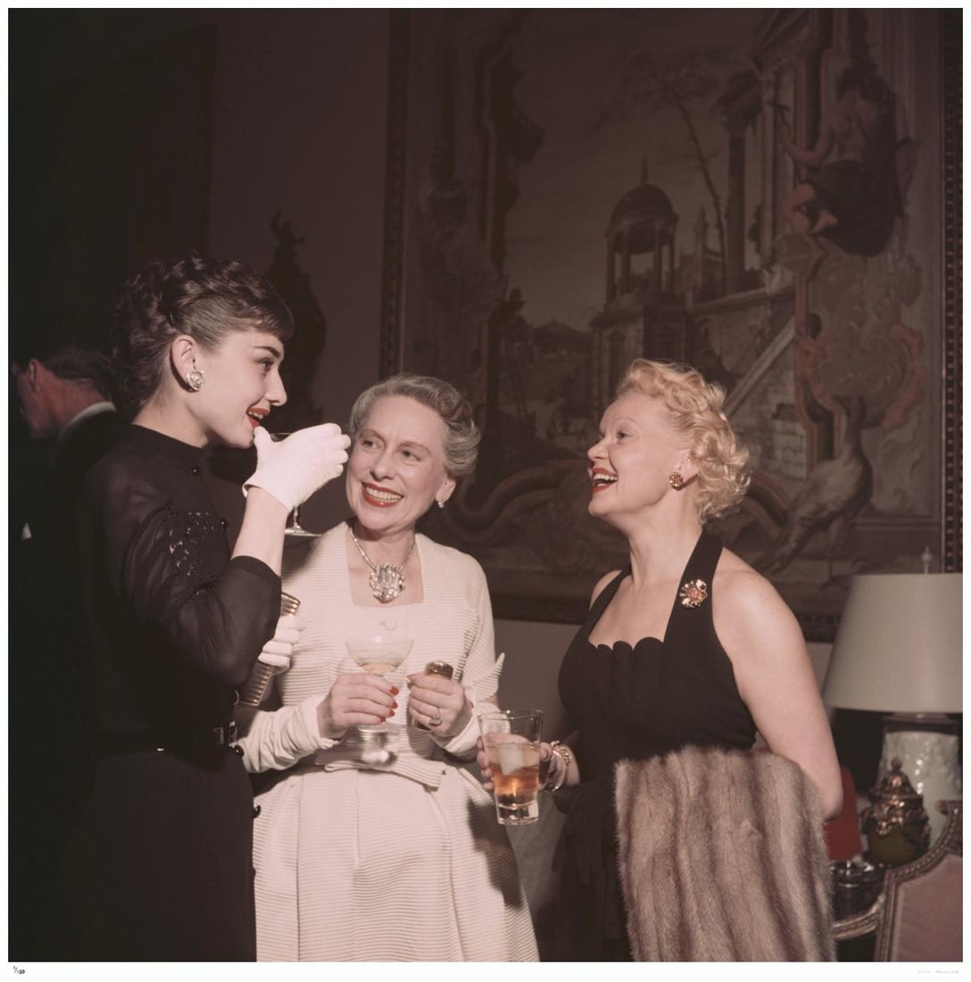 Hepburn And Friends 1953 - Slim Aarons Estate Stamped: 1953 (printed later) (1 of 20)