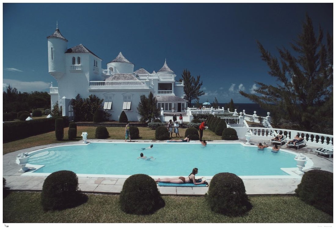 Earl Levy’s Castle 1993 - Slim Aarons Estate Stamped: 1993 (printed later)