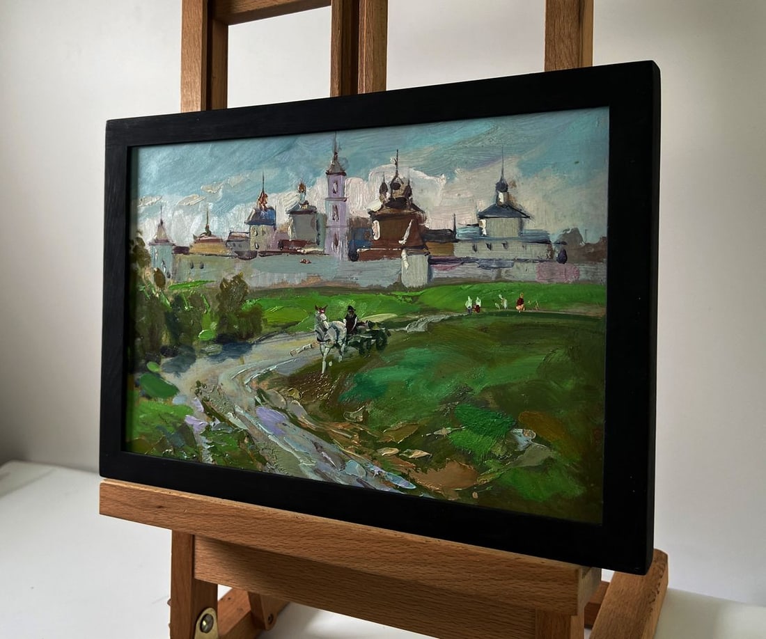 Oil painting Ancient city monastery Yuriy Suprunchuk - 2