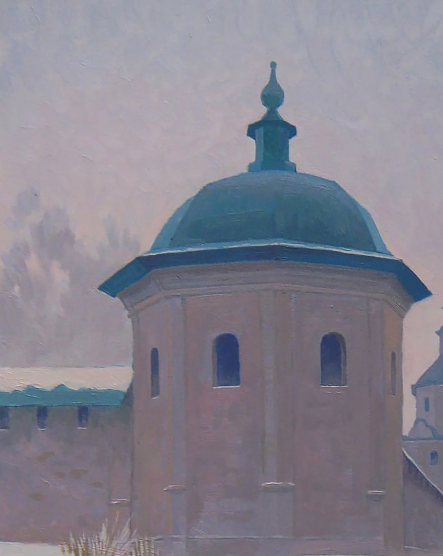Oil painting Winter Church Valery Savenets - 4