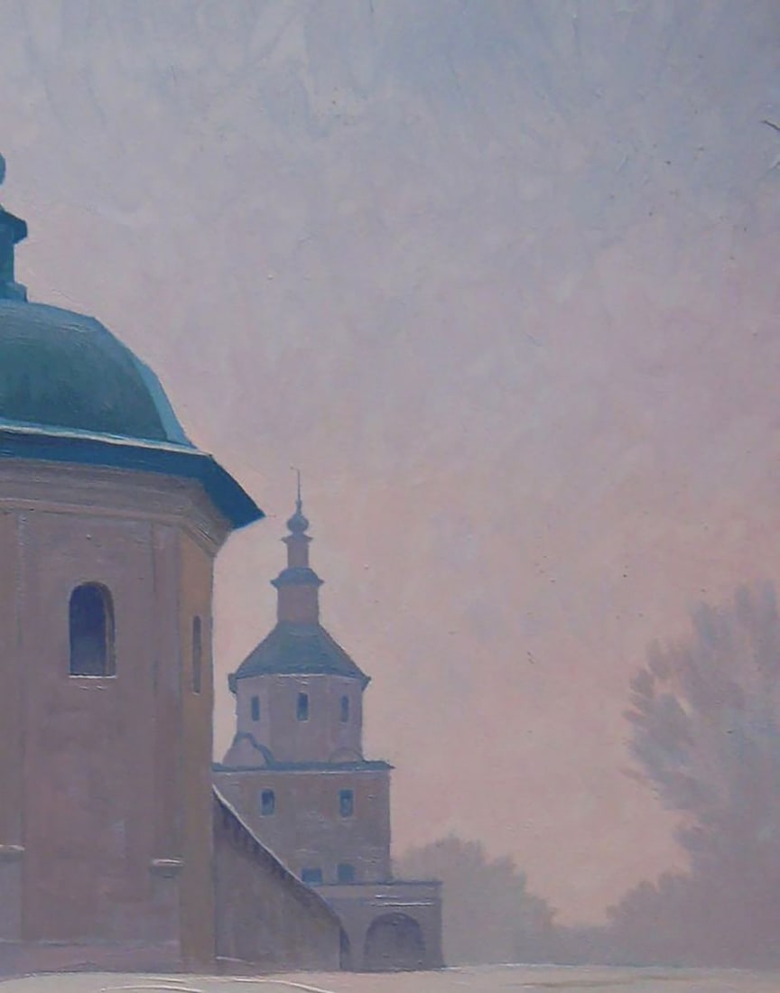 Oil painting Winter Church Valery Savenets - 5