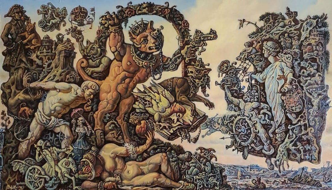 Oil painting Ancient Sea Visions Daniil Litvinov (1 of 13)