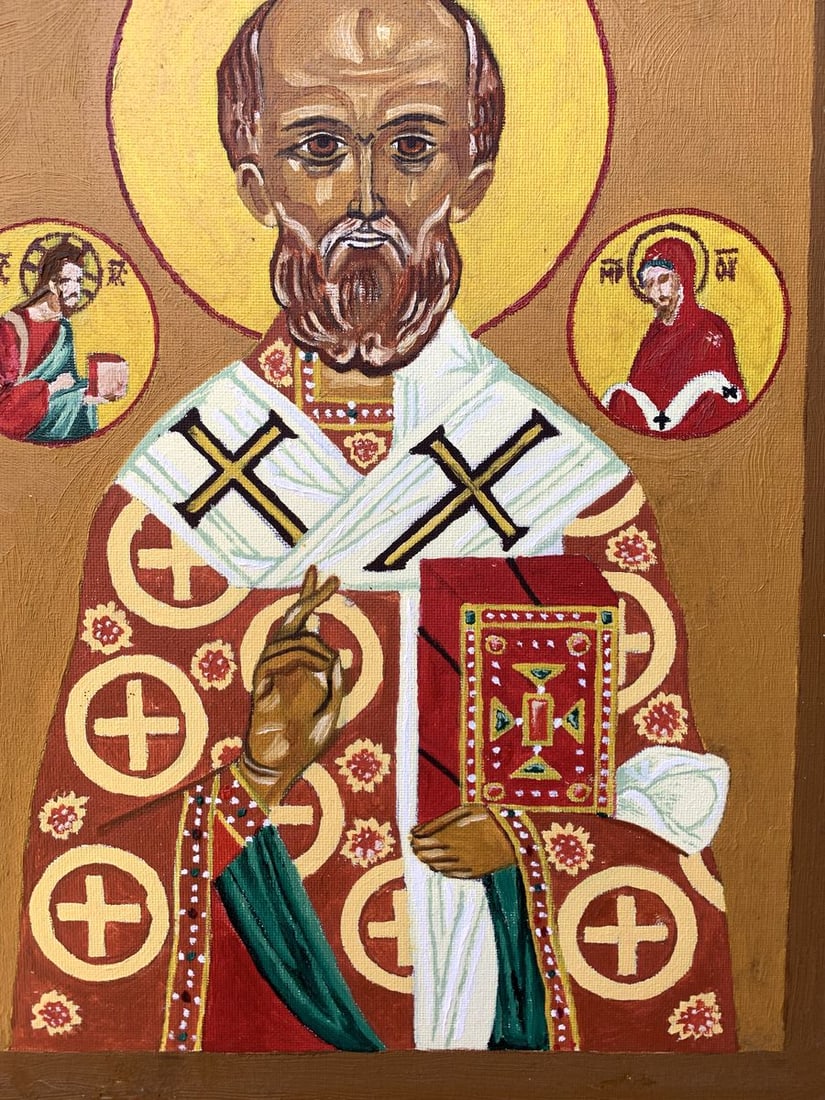 Oil painting Icon of the Saint Oleksandr Gukalov - 10