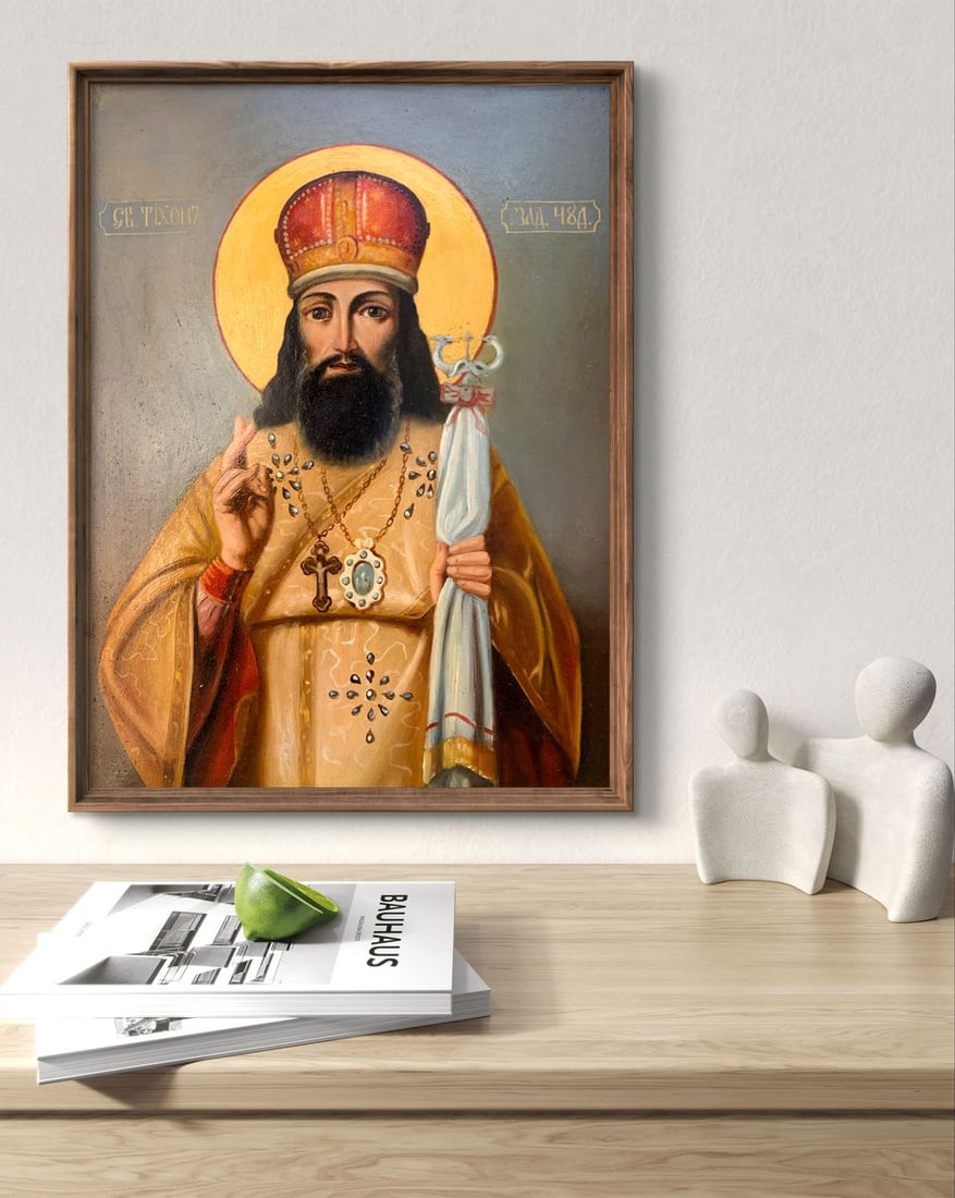 Oil painting Icon of the Saint Oleksandr Gukalov - 3