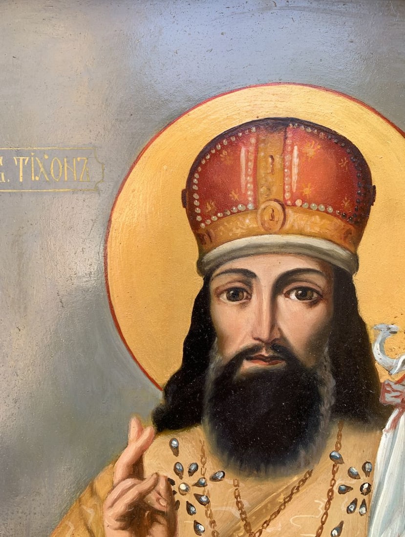 Oil painting Icon of the Saint Oleksandr Gukalov - 5