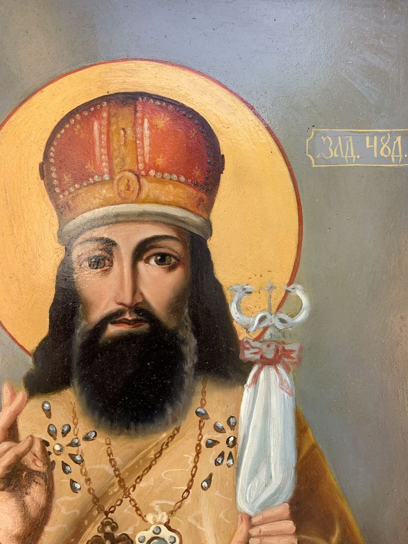 Oil painting Icon of the Saint Oleksandr Gukalov - 6
