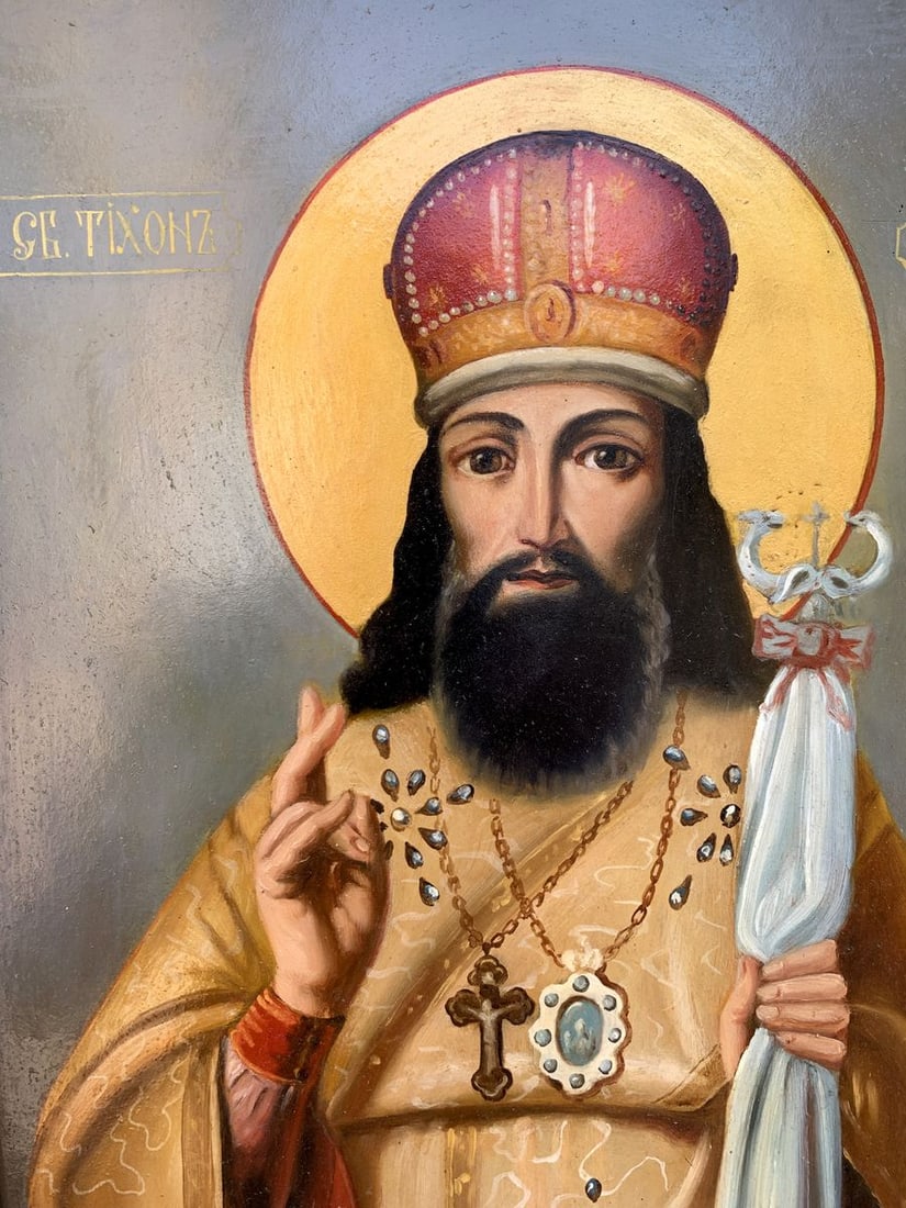Oil painting Icon of the Saint Oleksandr Gukalov - 7