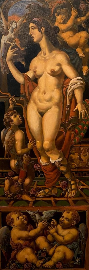 Oil painting Venus and Cupids Litvinov Oleg Arkad'yevich: Title: Oil painting Venus and Cupids Litvinov Oleg Arkad'yevich Description: NoLitv 423 *** ABOUT THIS PAINTING *** * TITLE: "Venus and Cupids" * ARTIST: Litvinov Oleg Arkad'yevich * SIZE: 118x42 cm/'