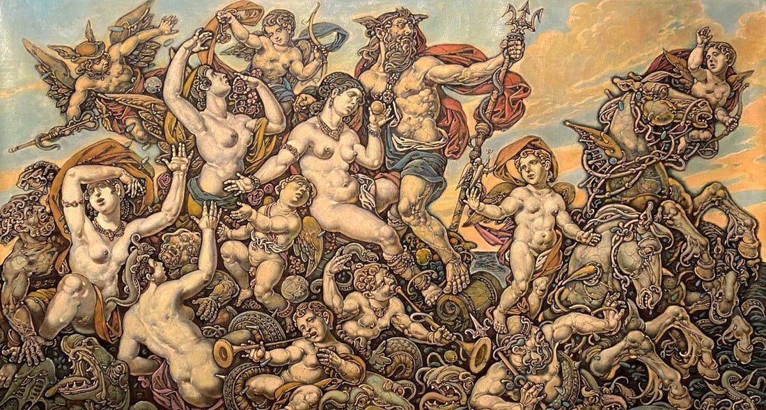 Oil painting Neptune and Amphitrite Litvinov Oleg Arkad'yevich (1 of 10)