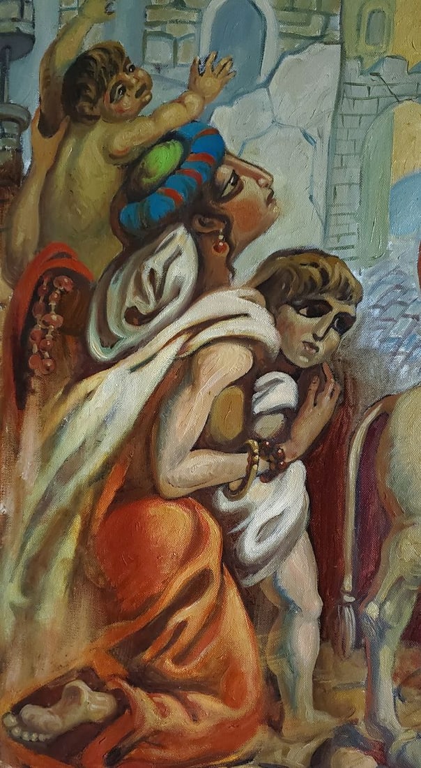 Oil painting Entry of Christ into Jerusalem Litvinov Daniil Olegovich - 4