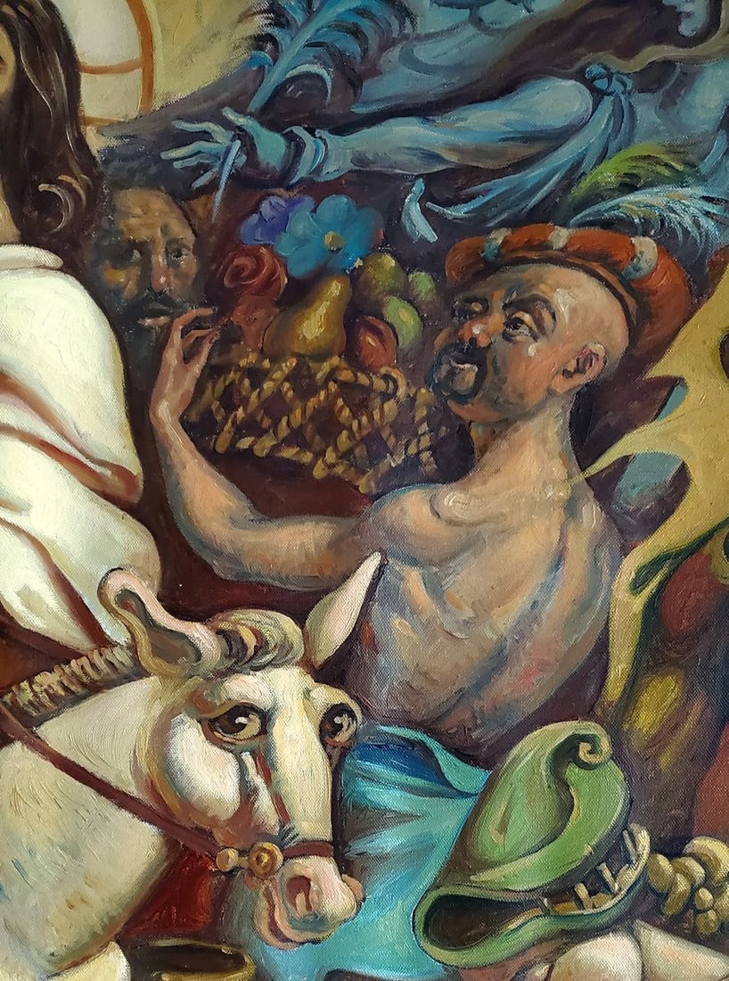 Oil painting Entry of Christ into Jerusalem Litvinov Daniil Olegovich - 6