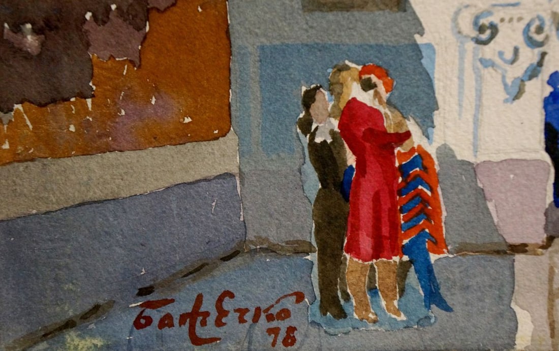 Watercolor painting Church - 6