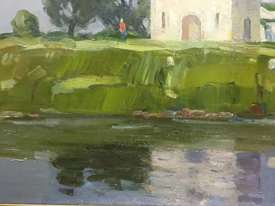 Oil painting Church landscape Strelov Arkady Efimovich - 2