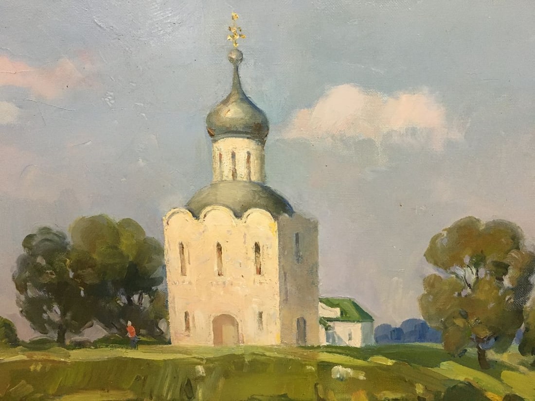 Oil painting Church landscape Strelov Arkady Efimovich - 3
