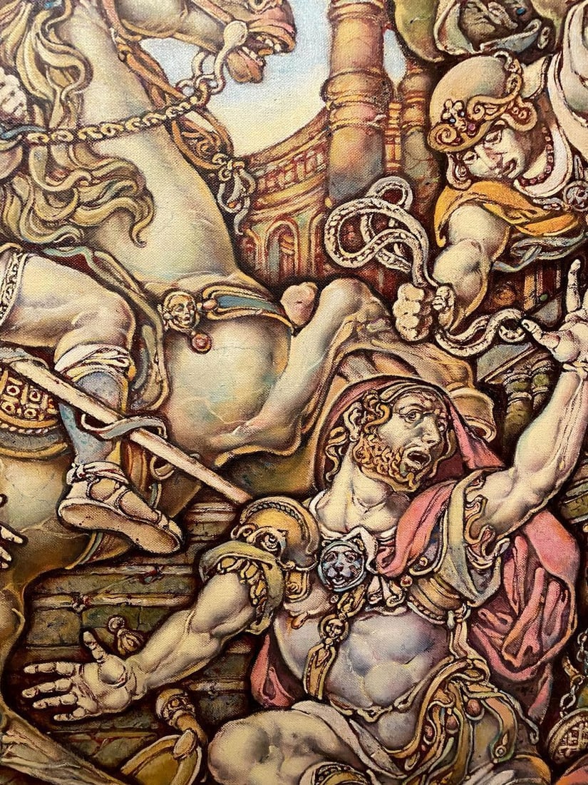 Oil painting The expulsion of Iliodorus from the temple Litvinov Oleg Arkad'yevich - 11